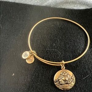 Alex and Ani brass tone Buddha charm bracelet, 2016